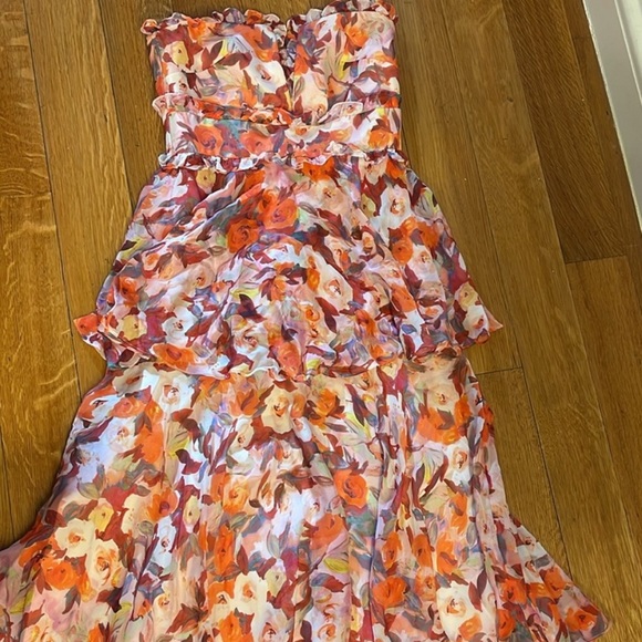 Amur Darla Print Silk Midi Dress - Picture 4 of 5